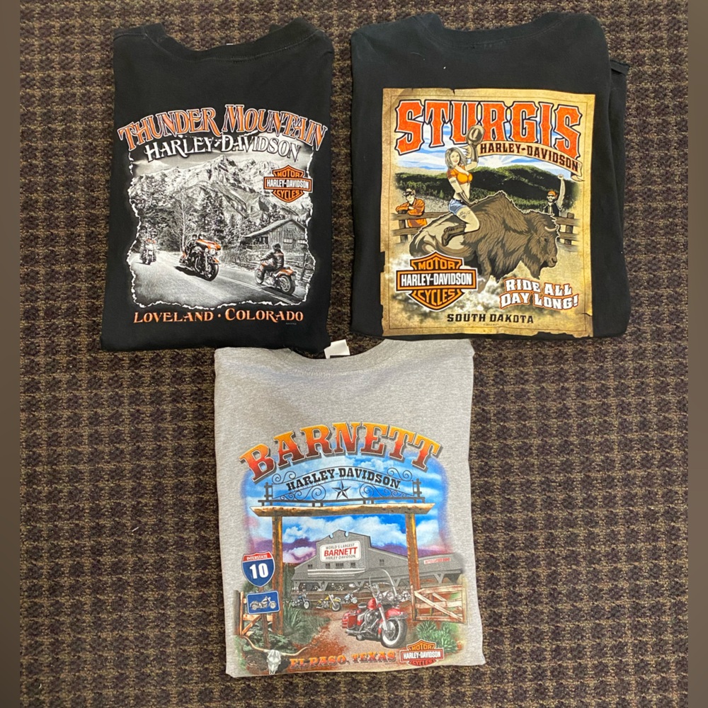 SET OF 3 HARLEY DAVIDSON T-SHIRT SIZE 5XL